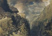 Joseph Mallord William Truner The Battle of For Rock Val d Aouste,Piedmont (mk47) Spain oil painting artist